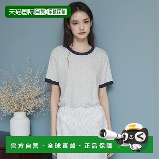 Rib Coloration Linen Tshirt_2colo 韩国直邮ANEDIT Half 단독