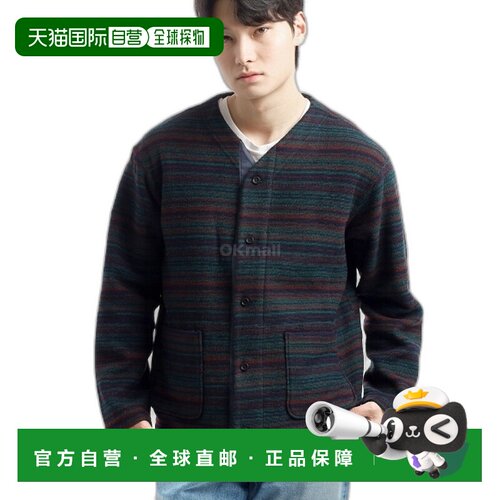 韩国直邮Engineered Garments 针织开衫 B - 绿色费尔岛条纹毛衣