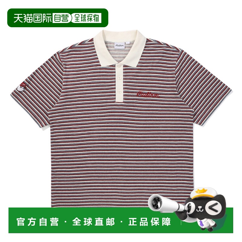 韩国直邮MALBON GOLF 男士Polo衫  Striped Q-zip Short Sleeved