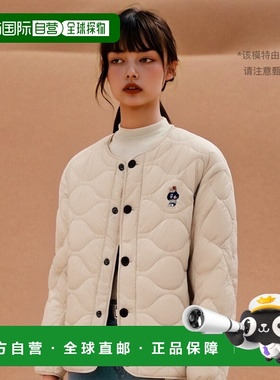 韩国直邮YALE EMBROIDERY DAN COLLARLESS QUILTING JACKET IVORY