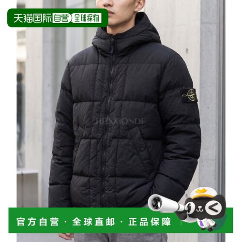 韩国直邮STONE ISLAND 4100019 尼龙金属 Econyl® 连帽羽绒服 (L2