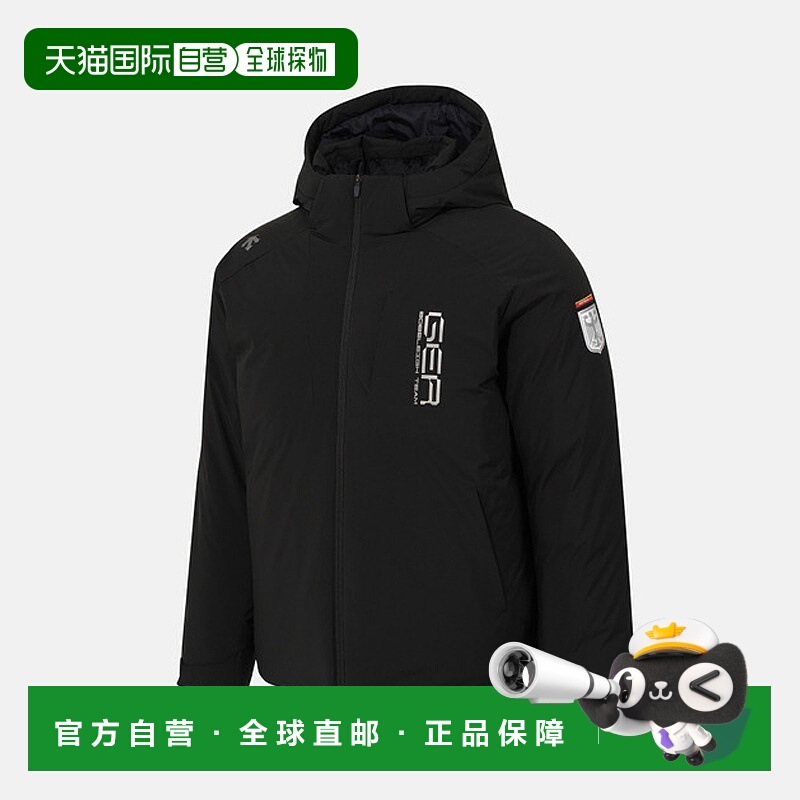 韩国直邮DESCENTE/迪桑特 GER 拉链Logo可脱卸帽长袖羽绒服SQ421I