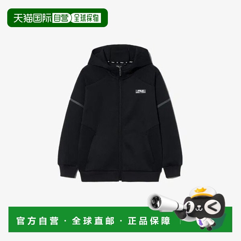 韩国直邮FILA Wheela 儿童连帽拉链 TQJ FK2FTG3301M-BLK PF 填充