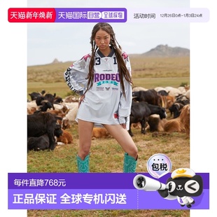 RODEO CALIE FOOTBALL JERSEY T恤CA 韩国直邮AS LIGHTGRAY女装