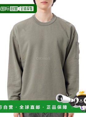 韩国直邮CP COMPANY 拉绒和金刚砂斜纹羊毛宽松圆领运动衫 (19CMS