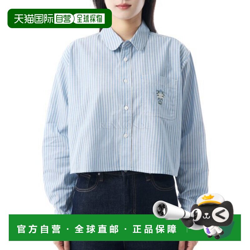 韩国直邮CELINE 山核桃条纹棉质短款衬衫 (RC04R0844 FZC7) 衬衫