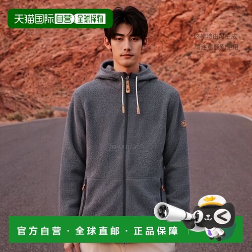 韩国直邮fjallraven瑞典北极狐 OVIK 羊毛连帽衫 W 深灰色 (89