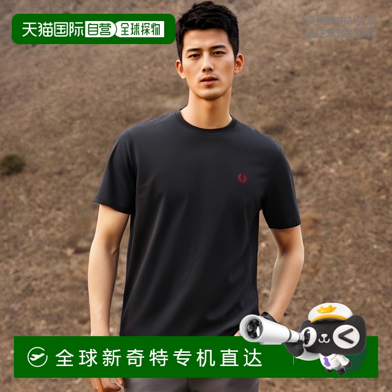 韩国直邮fred perry 通用 上装T恤圆领高档时尚百搭舒适 高级感
