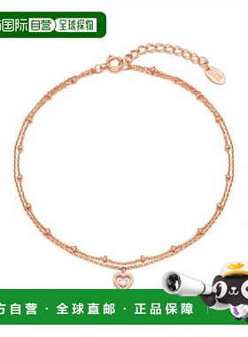 韩国直邮STONEHENGE 爱心正品韩系精致首饰百搭脚链SC1770玫瑰金