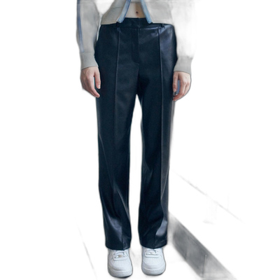 韩国直邮LOEUVRE正品 女装休闲裤301854123Eco Leather Pintuck P