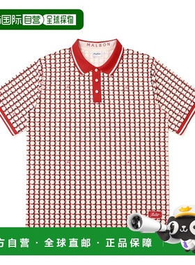 韩国直邮MALBON GOLF男士T恤M4221PTS23RED Patten polo T男装