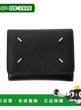 韩国直邮MAISON MARGIELA 25FW Stitched Logo Coin Wallet Black
