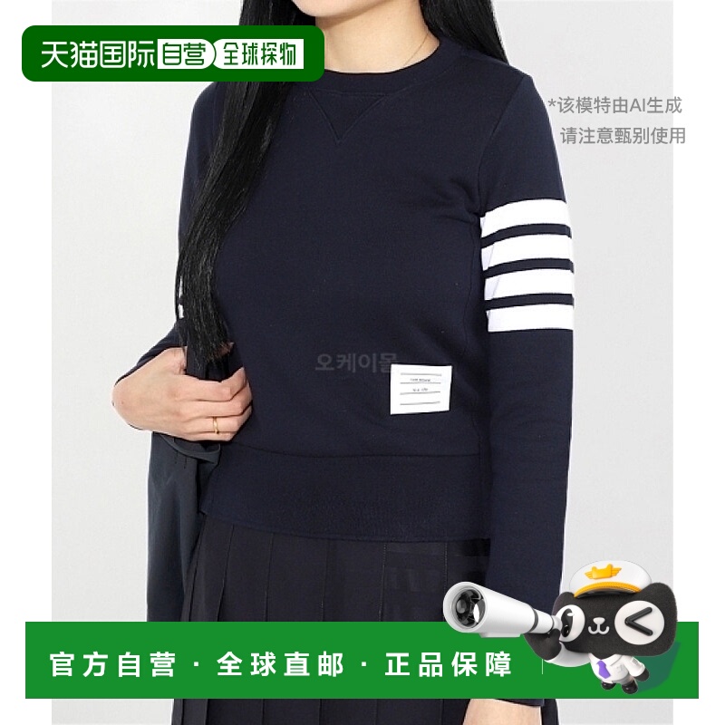 韩国直邮Thom Browne桑姆布郎尼运动衫黑色圆领FJT002A 00535 415