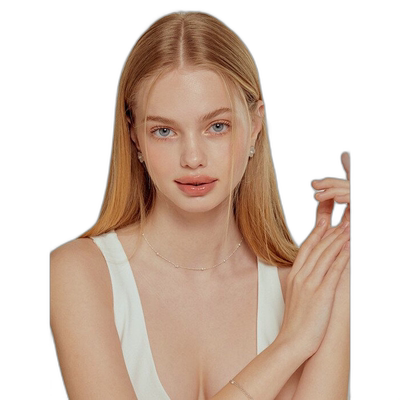 韩国直邮TATIANA (银色925)珍珠球链项链TATI301738825纯银洛世奇