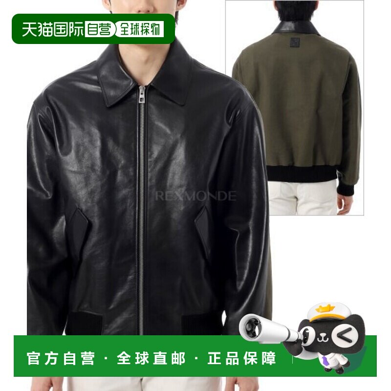 韩国直邮LOEWE 纳帕小牛皮和棉质混合飞行员夹克(H526Y02WAM 121