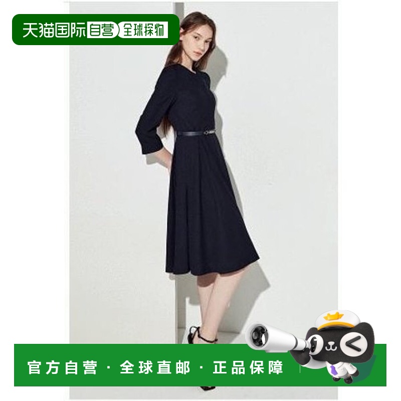 韩国直邮THE IZZAT 女式 V 领开衩褶皱连衣裙 IM4A0OP22SG