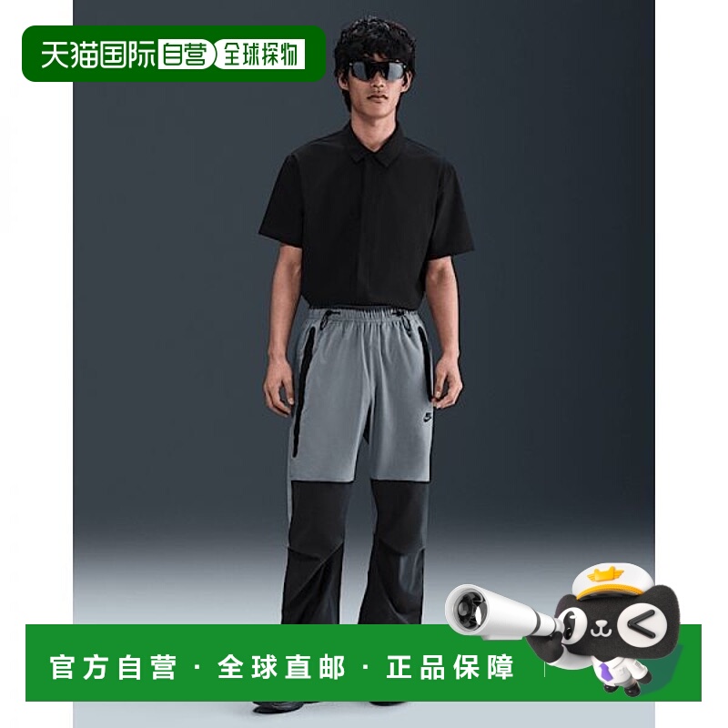 韩国直邮NIKE {仅限店内｝NIKE Tech 男式梭织下摆长裤--冷灰和黑