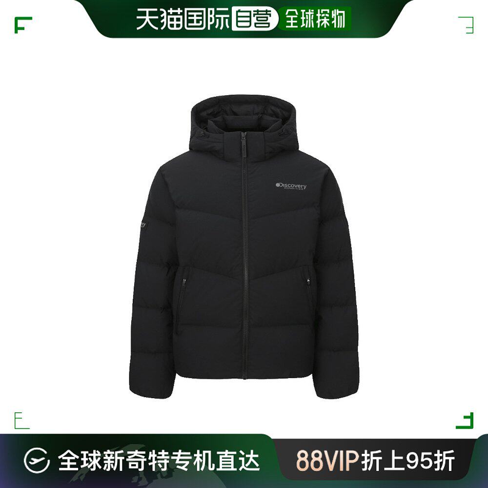 韩国直邮discovery探索鸭绒短款连帽羽绒服男款黑色dmdj63026系列