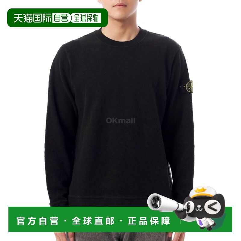 韩国直邮STONE ISLAND 6100053 拉绒重磅棉质平纹针织常规版型圆
