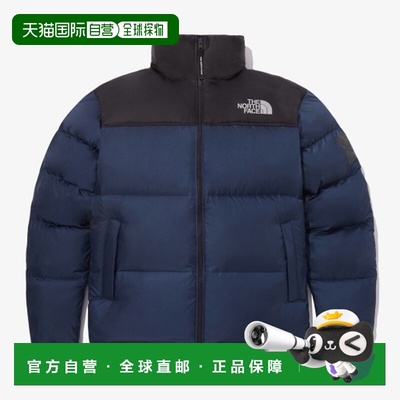 韩国直邮北面THE NORTH FACE Nuptse 拼色拉链立领羽绒服 男款 深