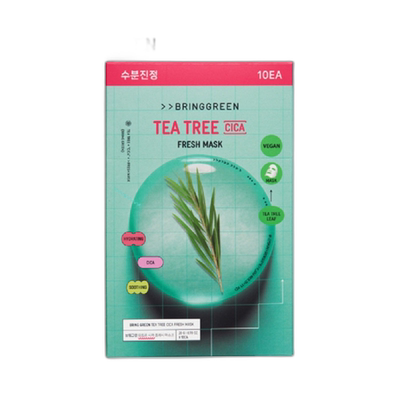韩国直邮BRING GREEN 芭兰歌林 茶树清凉面膜 20g*10正品补水保湿