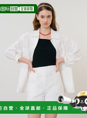 韩国直邮ANEDIT D Ines Broderie A 字休闲裤_白色短裤