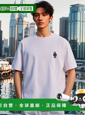 韩国直邮YALE秋冬新款韩版小熊校园日常复古T恤男女同款YEM9SS303