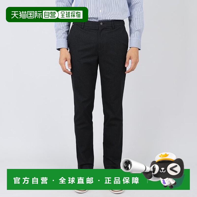 韩国直邮TOMMY HILFIGER 汤米-希尔费格海军蓝纯棉直筒裤 T12E7WP