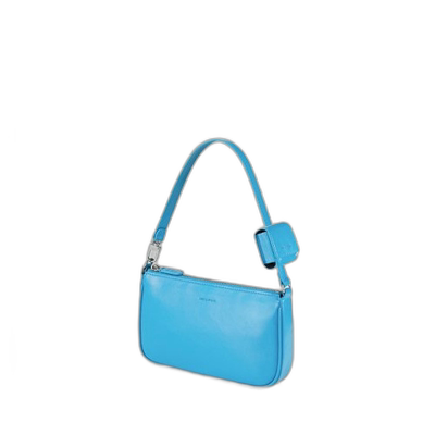 韩国直邮FIND KAPOOR新品耳机装饰女包单肩褶纹蓝色腋下包 101083