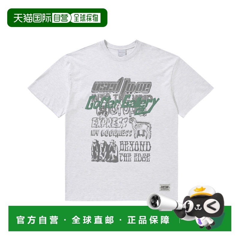 韩国直邮GOTTER GALLERY 公用T恤 GT25SUTP06GY UTOPIA TYPO GRAP