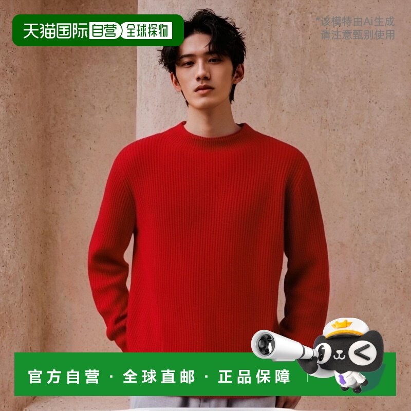 韩国直邮ANDERSEN-ANDERSEN 男针织SAILOR CREWNECK Taupe羊毛