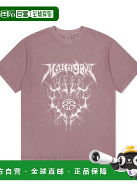 韩国直邮MAHAGRID街头潮牌24年新款美式复古校园休闲T恤MG2EMMT50