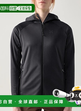 韩国直邮HAGLOFS Korp Mid Hood W`s 纯黑色 (607780-2C5) 中层夹