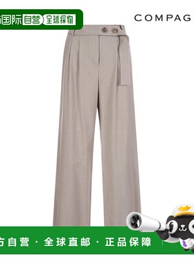 韩国直邮compagna 宽版腰带长裤_CABW0-WPL050阔腿裤西装裤
