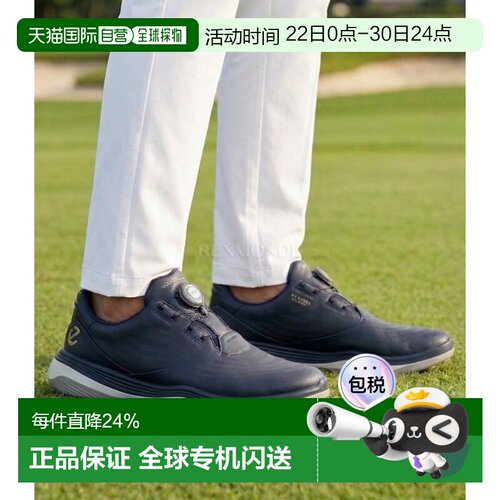 韩国直邮ECCO爱步男款GOLF LT1 WP无钉高尔夫球鞋 (132274-01038)