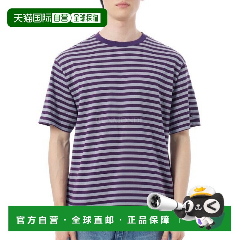 韩国直邮NEEDLES 短袖圆领 T 恤棉质圣罗兰针织衫 - 紫色/SAX (QV