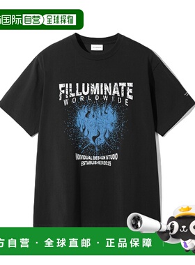 韩国直邮FILLUMINATE 公用T恤 FBEUUTS155BK Burning Heart T-Shi