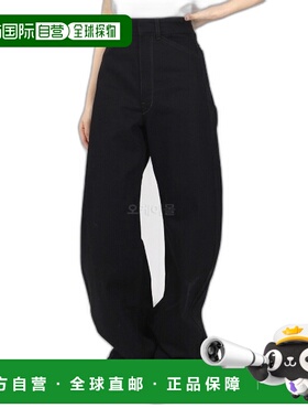 韩国直邮Lemaire 高腰曲线裤 (PA1052 LD1000 999) 直筒裤牛仔裤