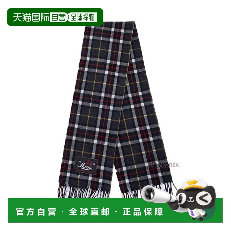 韩国直邮MARNI [FW22] [Ravellusso] [Marni] 羊毛格子呢围巾 SCM