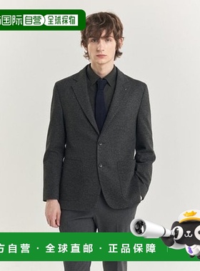 韩国直邮HAZZYS 赫奇斯男士 [CLASSIC JERSEY] 炭灰色双色仿羊毛