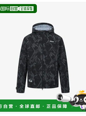 韩国直邮FILA 车轮风衣 KQC FS2JKG3206U-BKP 季节图案连帽风衣