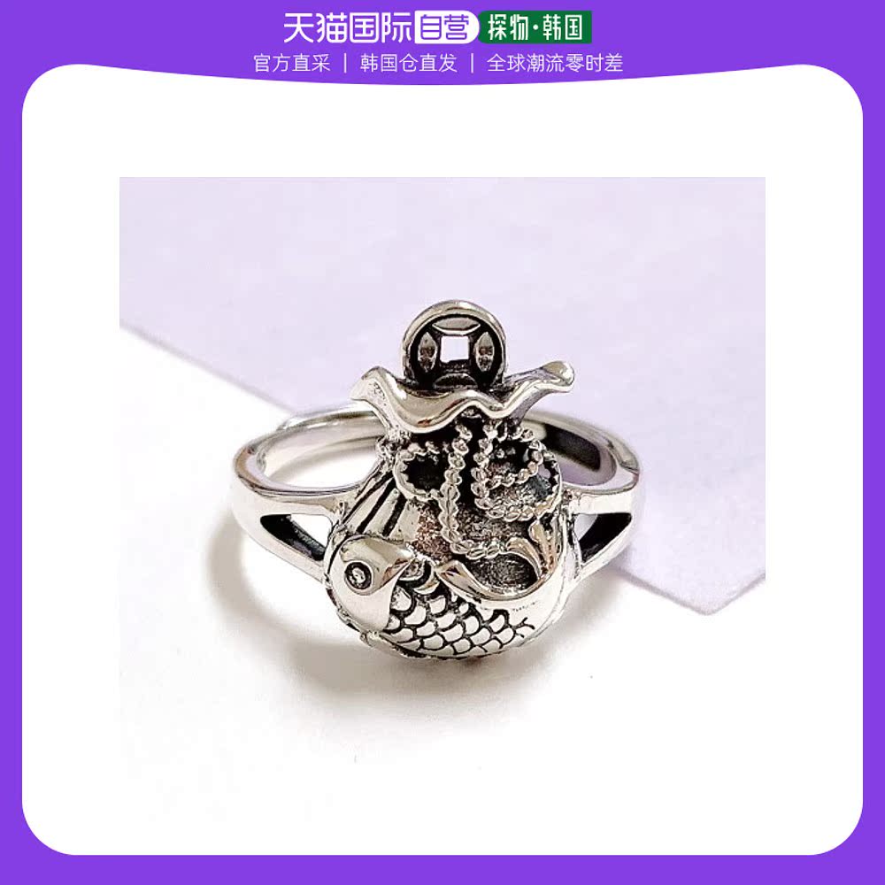 韩国直邮[silvermoon 全部 925 银戒指 招财鱼戒指 一种尺寸适合
