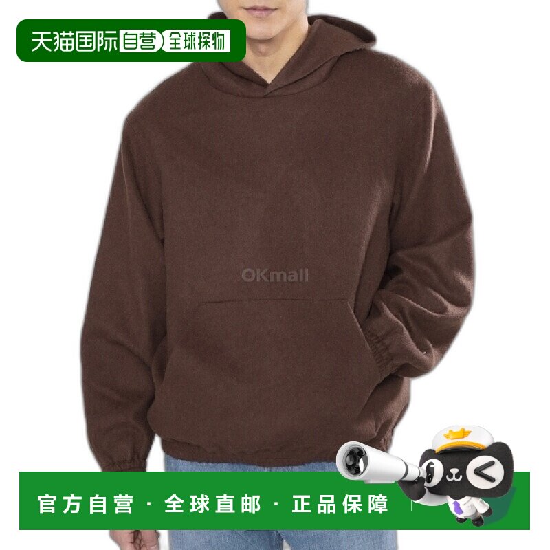 韩国直邮AURALEE A23AP03BF 小驼色法兰绒连帽派克大衣 男士时尚