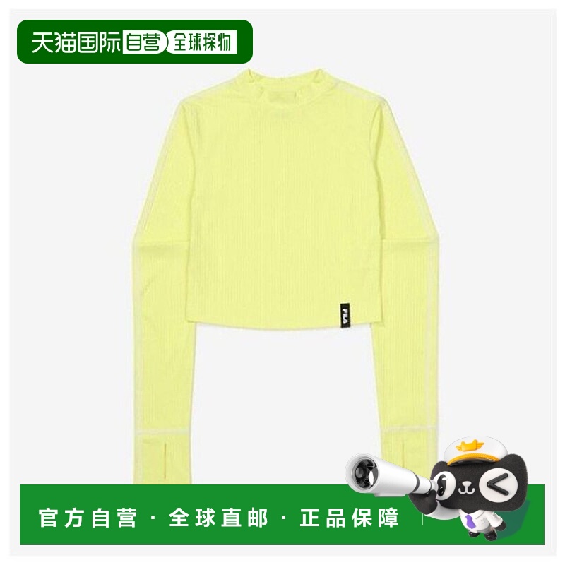 韩国直邮FILA 车轮长袖 T恤 TQJ FS2RLF3252F-LEN 车缝罗纹长袖 T