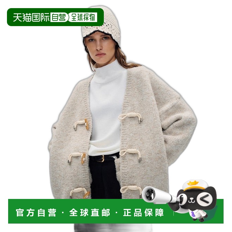 韩国直邮OUI MAIS NON 女士毛针织衫24OMNKN01 Woodbutton knit ca