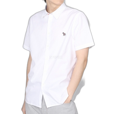 韩国直邮Paul Smith 男士短袖休闲版型 ZEB 徽章衬衫 (M2R 524T F