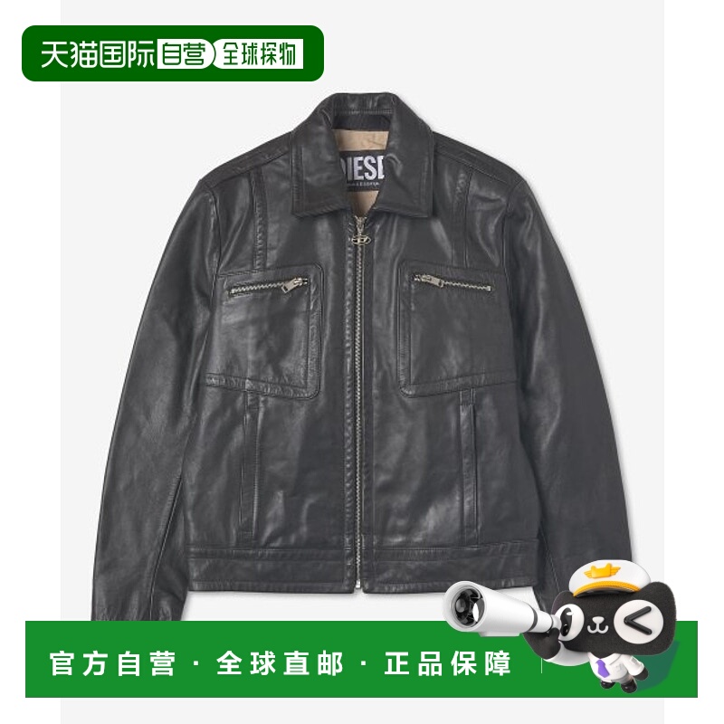 韩国直邮DIESEL  A035600SHAA9XXL CALE LEATHER JACKET夹克