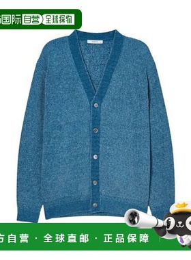 韩国直邮HAZZYS 赫奇斯男士蓝色天鹅绒针织开衫 (HZSW4D204B3)