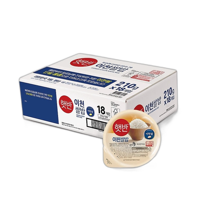 韩国直邮CJ希杰利川速食米饭210g*18盒微波炉即食白米饭半成品