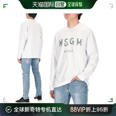 韩国直邮[MSGM] MILANO 商标 3440MM511 23700201 男士 长袖T恤